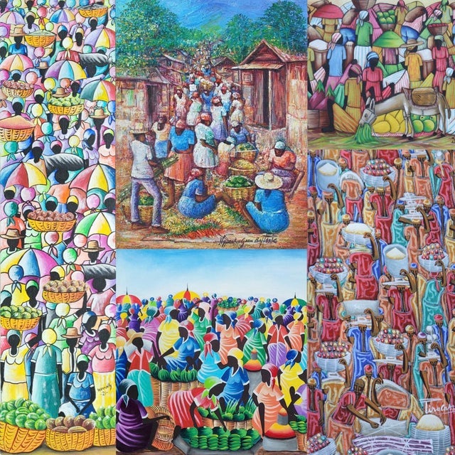 Haitian Art - Market Scenes | The Haiti Project